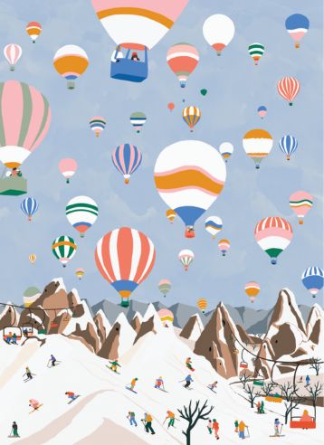 Ballons d’hiver - Puzzle 1000 pièces