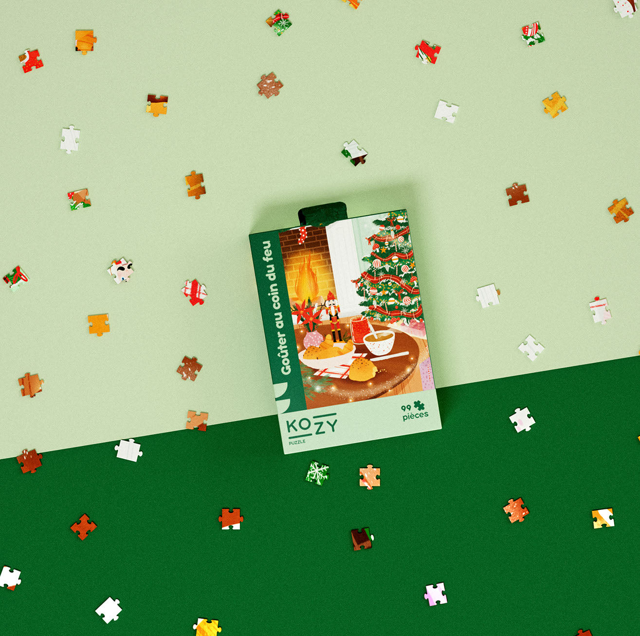 Goûter au coin du feu - Puzzle 99 pièces