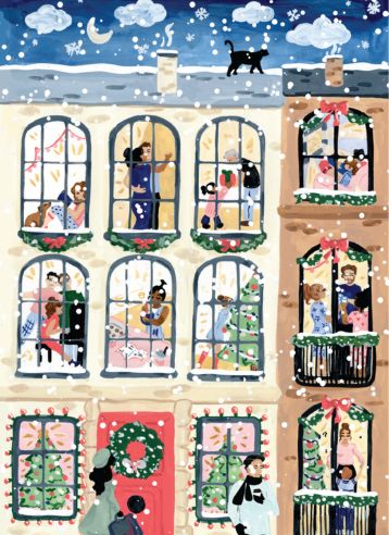Fenêtres sur Noël - Puzzle 1000 pièces